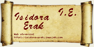 Isidora Erak vizit kartica